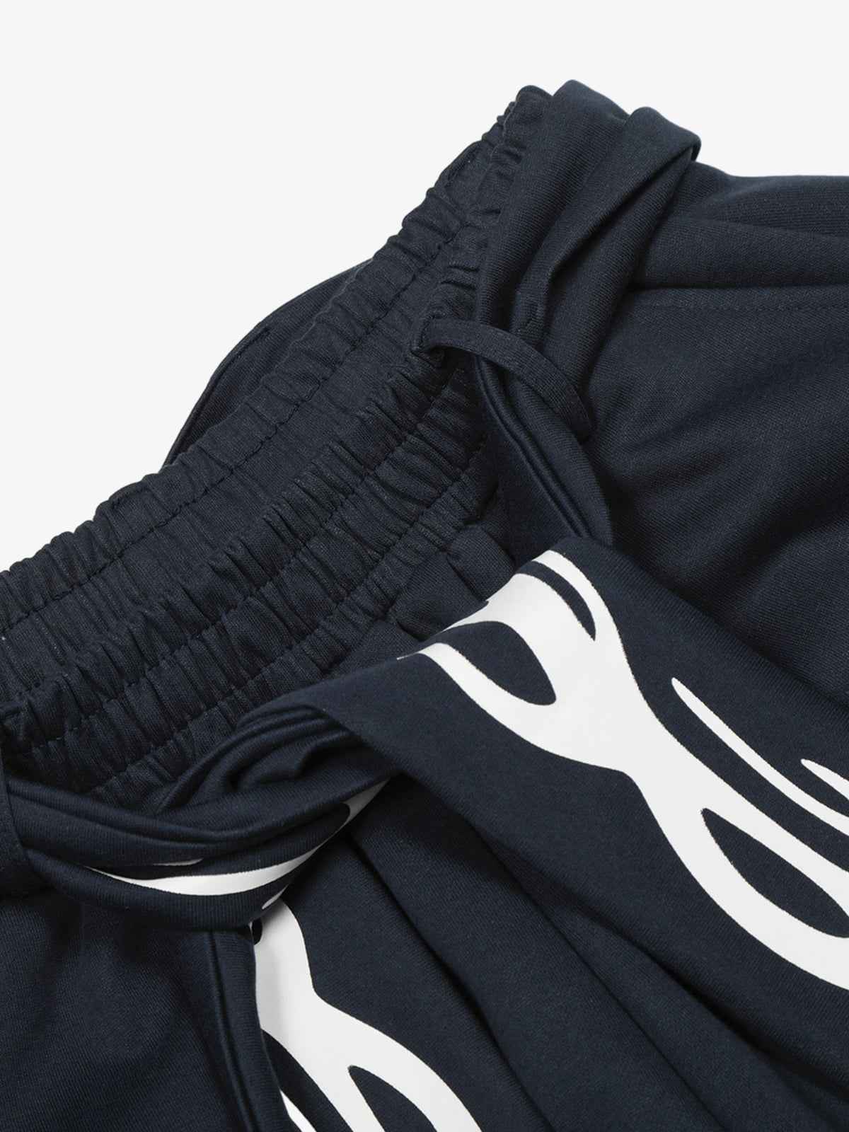High Street Flame Print Baggy Sweatpants