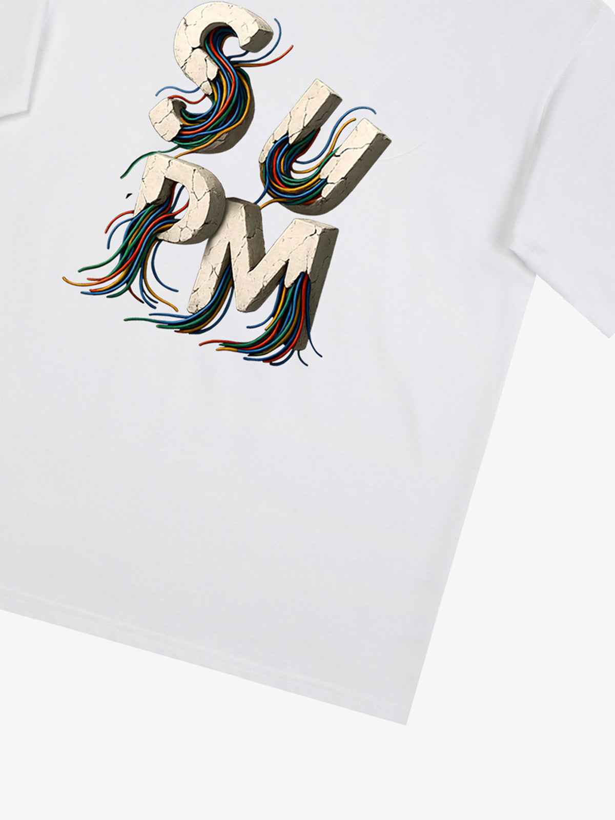 SPMD Letter Cable Graphic T-Shirt