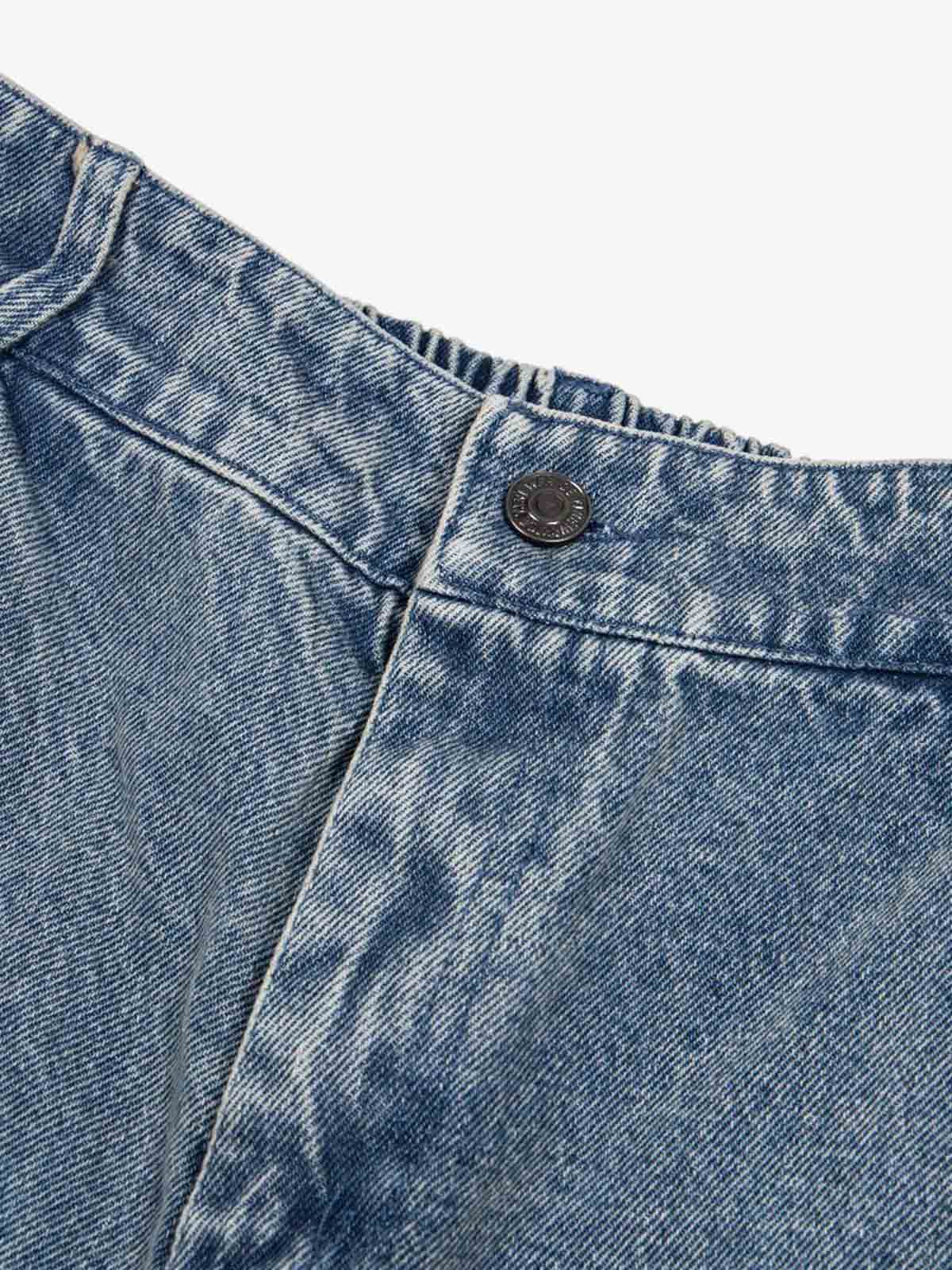 Fun Pattern Hand-Painted Print Denim Washed Jeans - Luxuryurbanwear