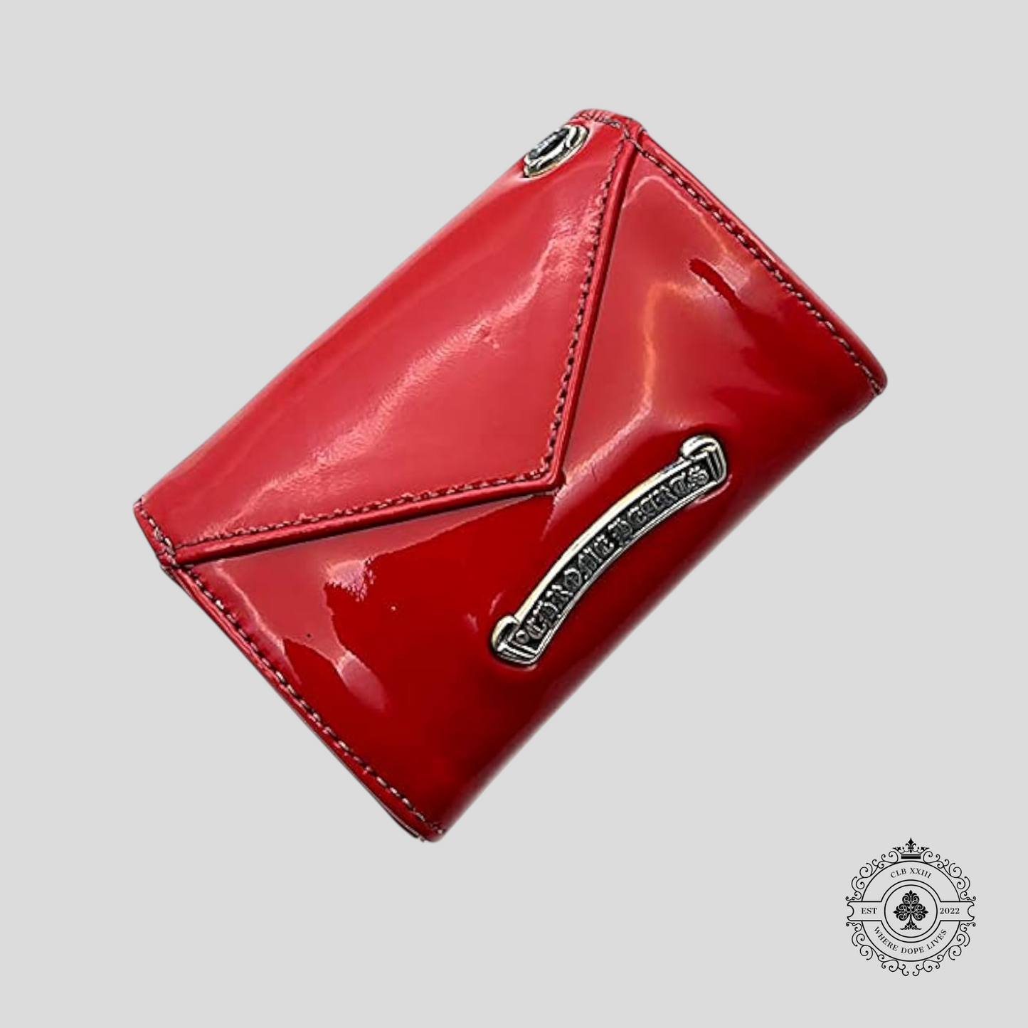Chrome Hearts Patent Enamel Leather Wallet in Red