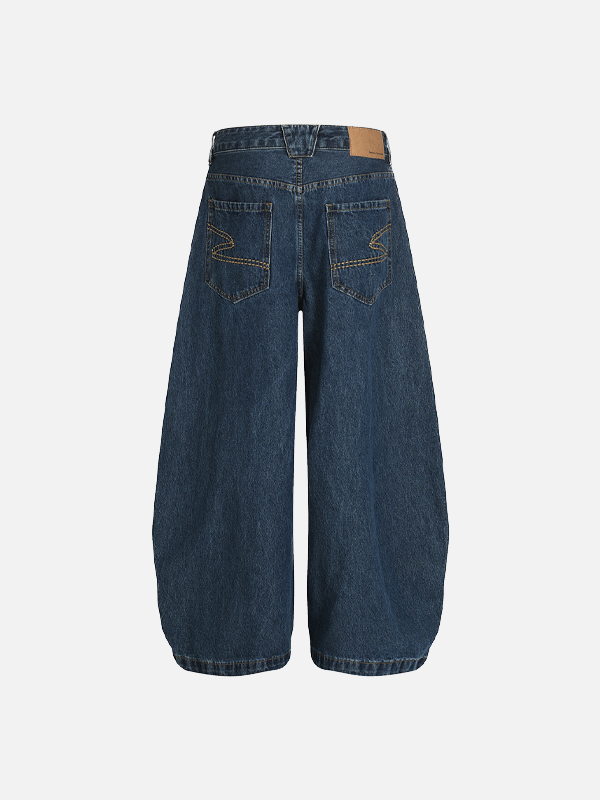 Breathable Streetwear Wide Leg High Waist Jeans - Luxuryurbanwear