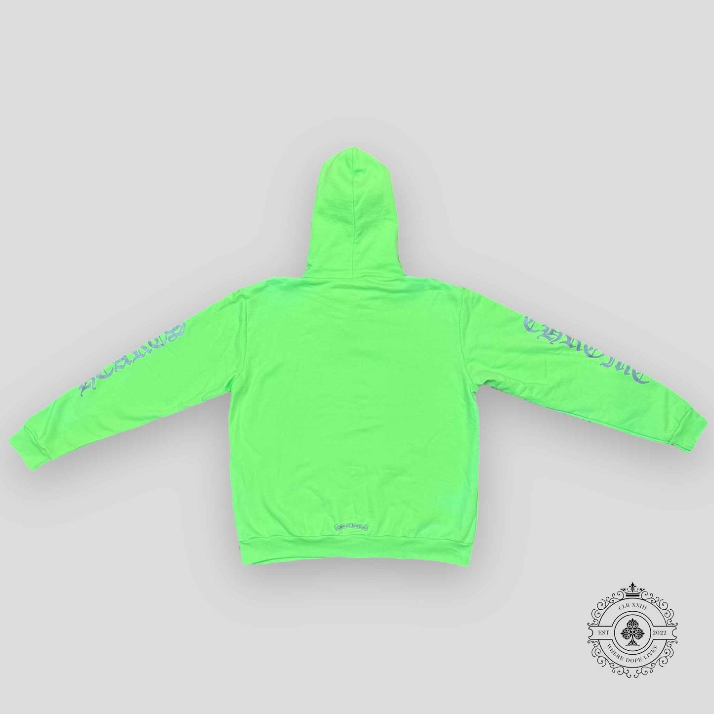 Chrome Hearts Miami Exclusive Vertical Logo Hoodie in Green