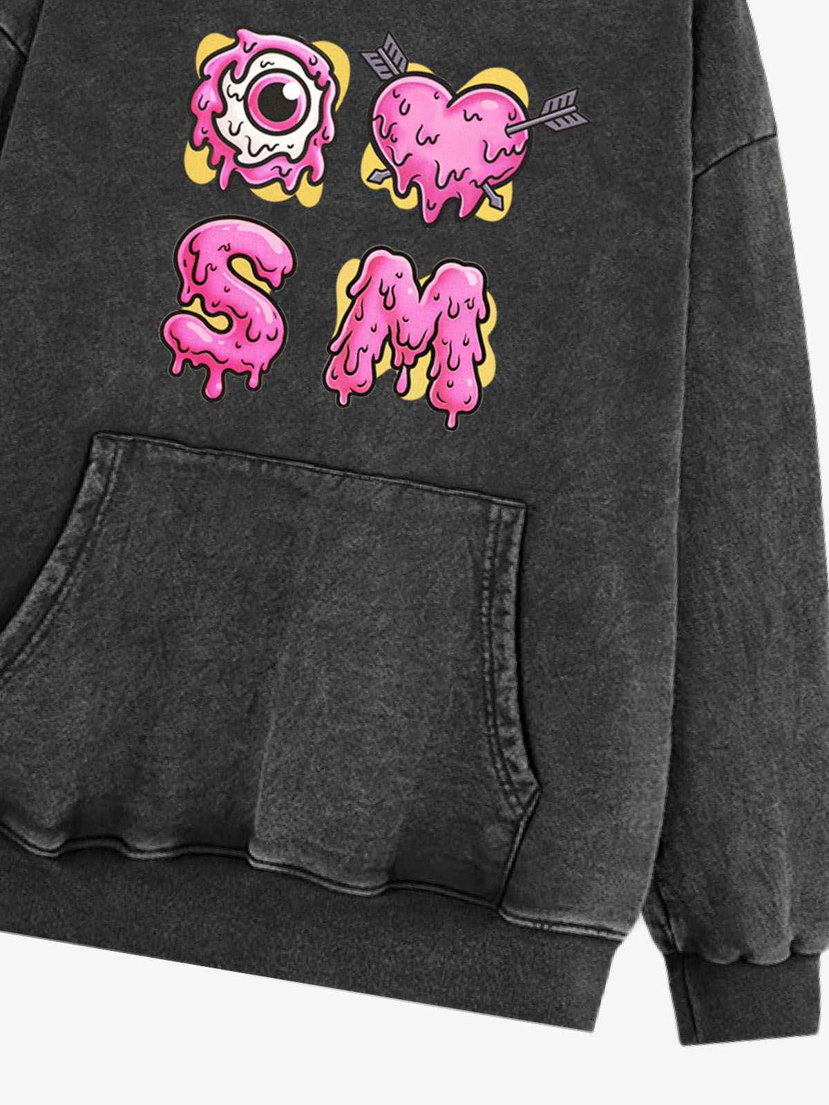 Street Dripping Letter Eyeball Graffiti Hoodie