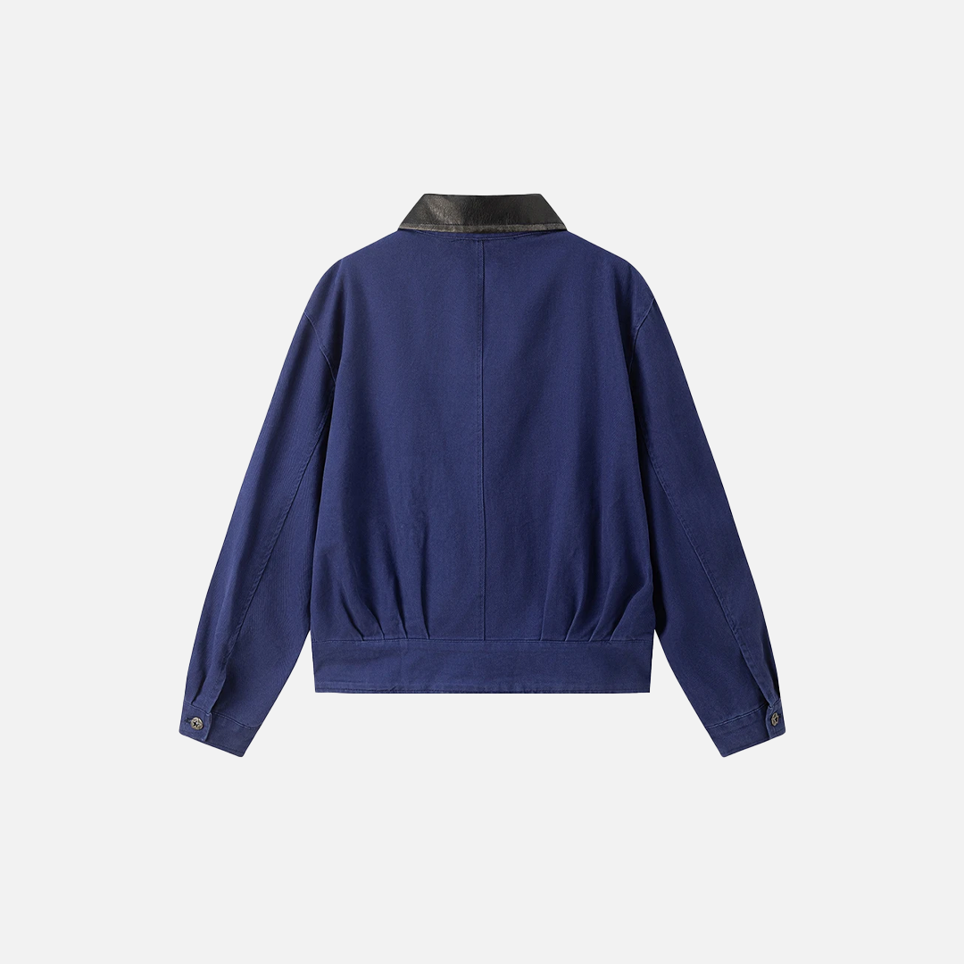 Retro Turn-Down Leather Collar Multi Pocket Jacket - Luxuryurbanwear