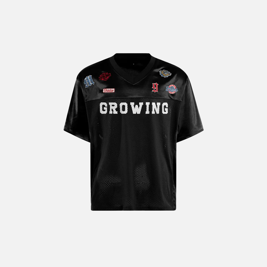 Effortless Mesh Patchwork Embroidered Jersey T-Shirt - Luxuryurbanwear