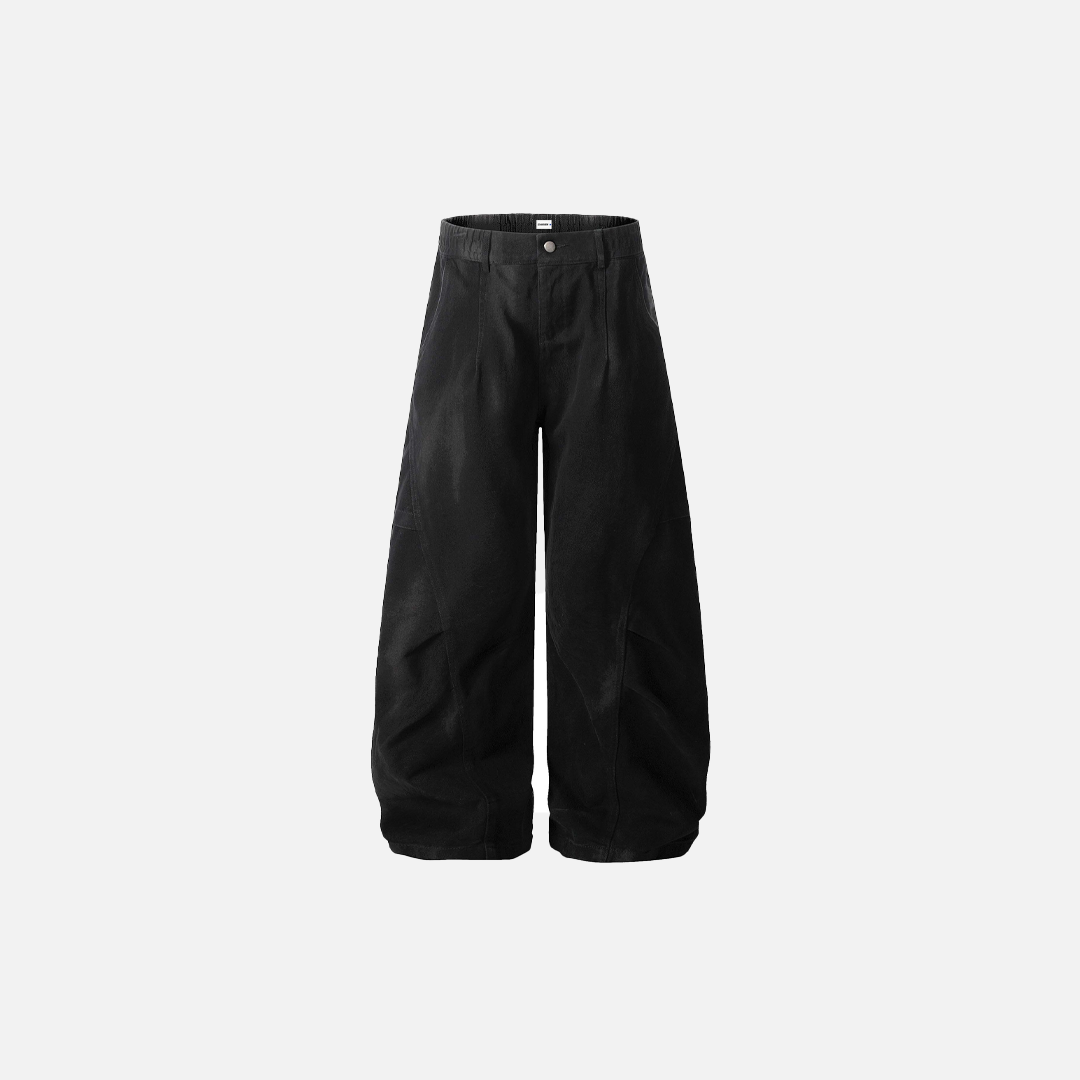 Plush Gradient Tie Dye Workwear Wide Leg Jeans - Luxuryurbanwear