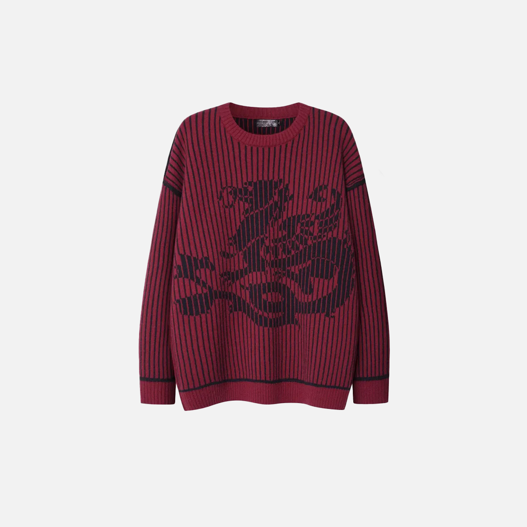 Flattering Grunge O-Neck Collar Knitted Sweater - Luxuryurbanwear