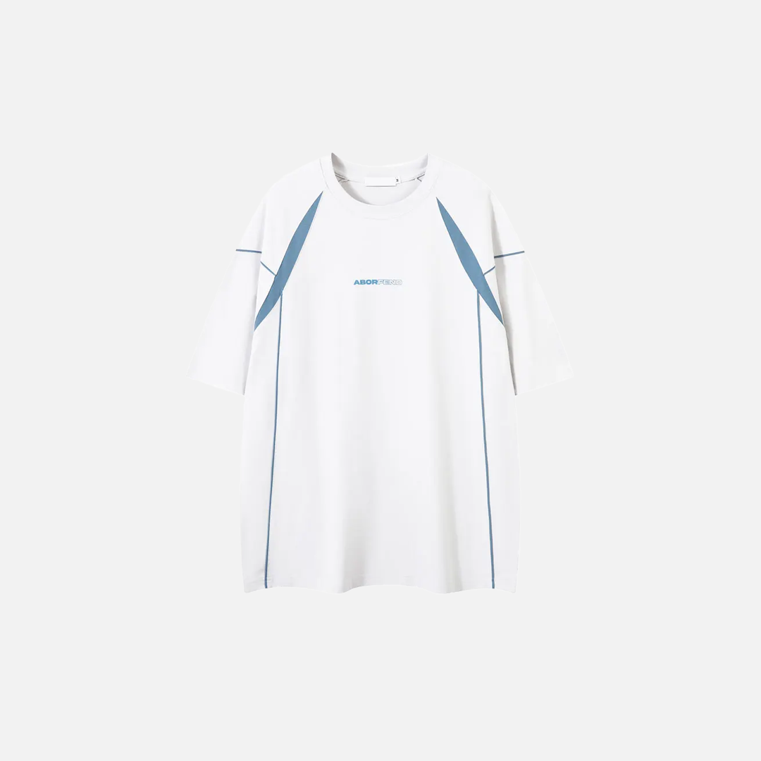 Graphic Racing Print Patchwork Oversized Cotton T-Shirt - Luxuryurbanwear