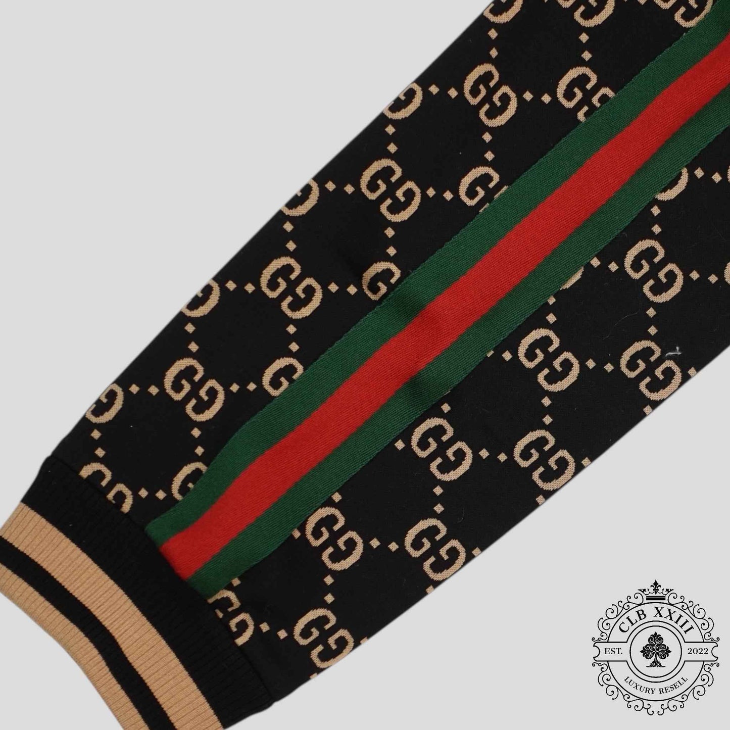 Gucci GG Jacquard Track Jacket in Black/Brown