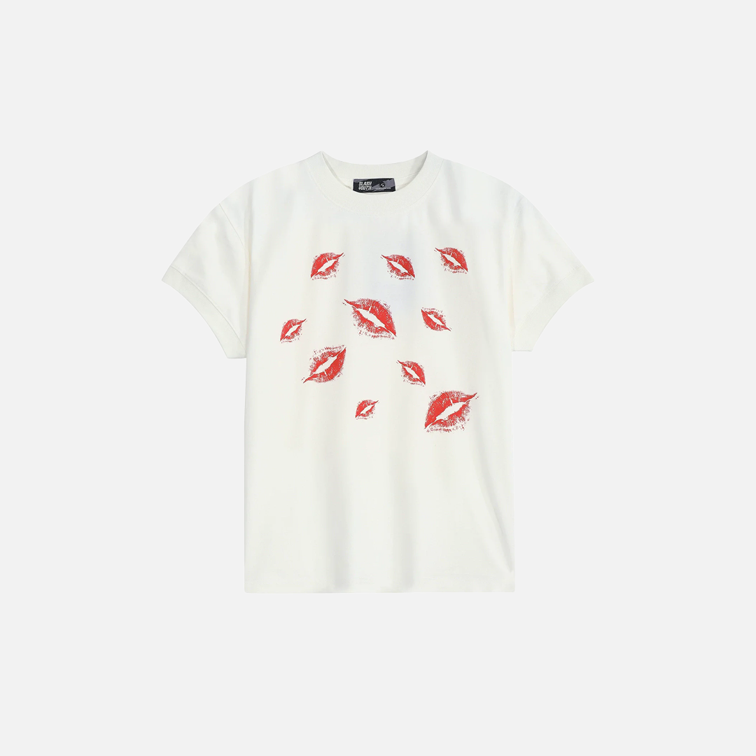 Versatile Sweet Bold Graphic Print Cotton T-Shirt - Luxuryurbanwear