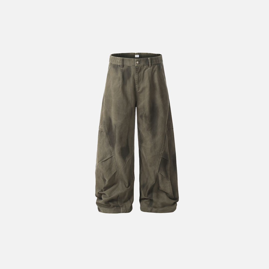 Plush Gradient Tie Dye Workwear Wide Leg Jeans - Luxuryurbanwear