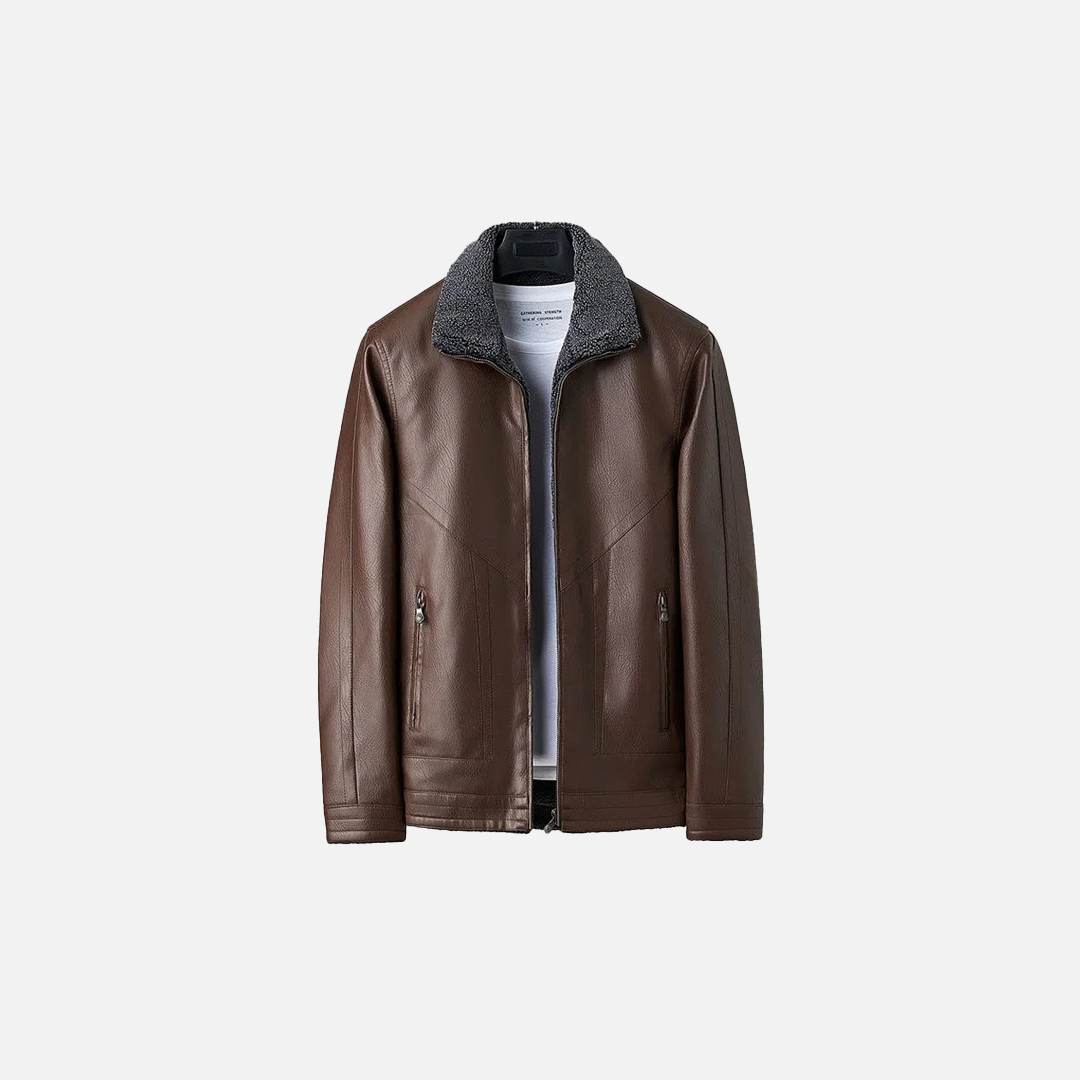 Luxury French Faux Fur Leather Jacket - Luxuryurbanwear