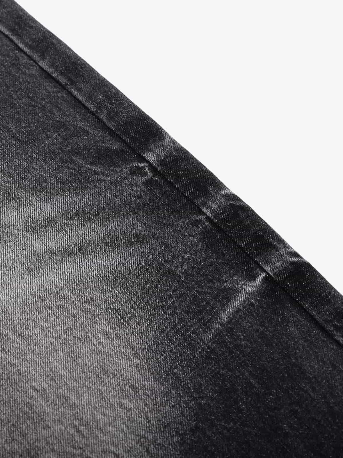 Vintage Washed Distressed Whisker Barrel Jeans - Luxuryurbanwear