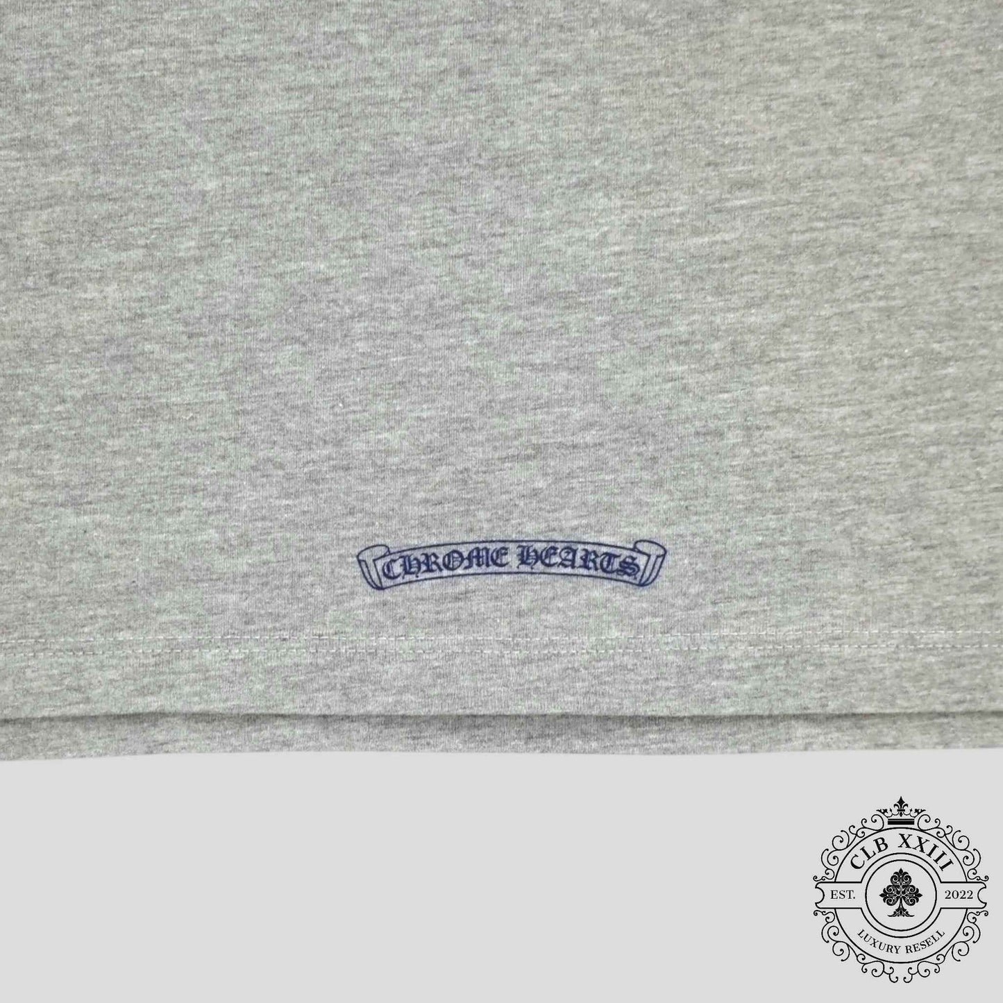 Chrome Hearts Triple Cross Flocked Long Sleeve in Grey