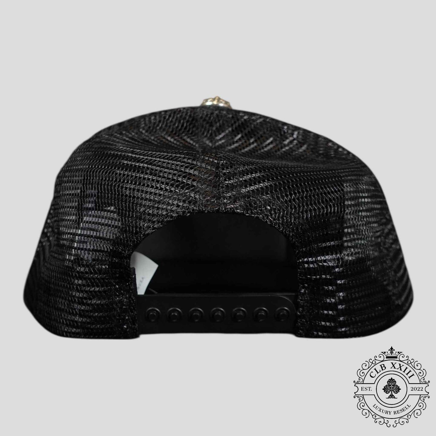 Chrome Hearts Fuck Hollywood Trucker Hat in Black