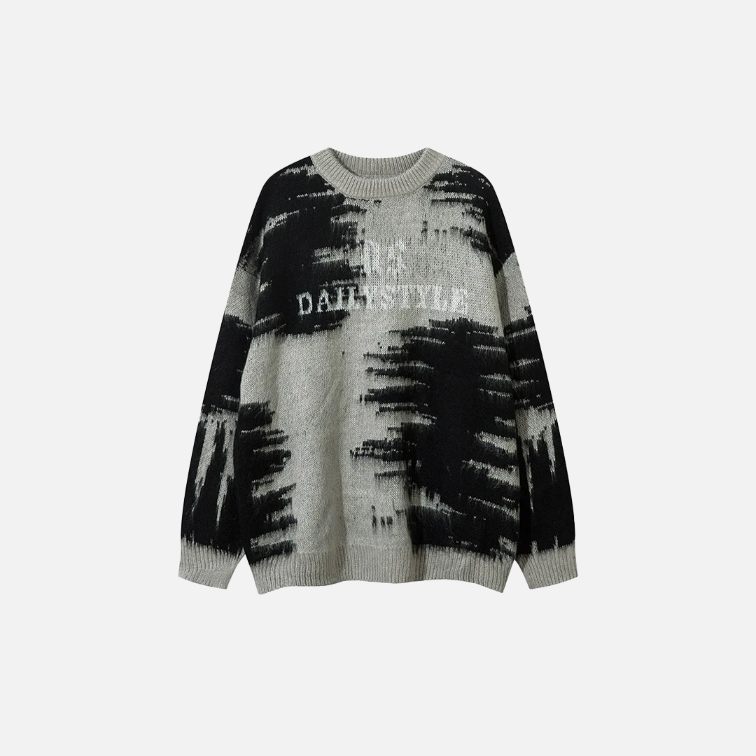 Y2K Streetwear Hip Hop Letter Tie Dye Sweater - Luxuryurbanwear