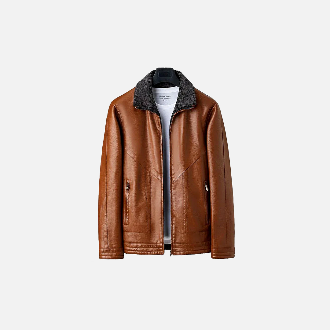 Luxury French Faux Fur Leather Jacket - Luxuryurbanwear
