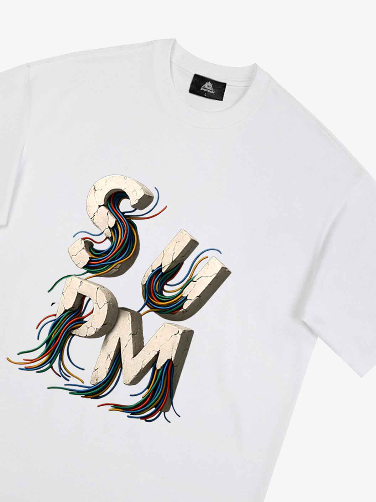 SPMD Letter Cable Graphic T-Shirt