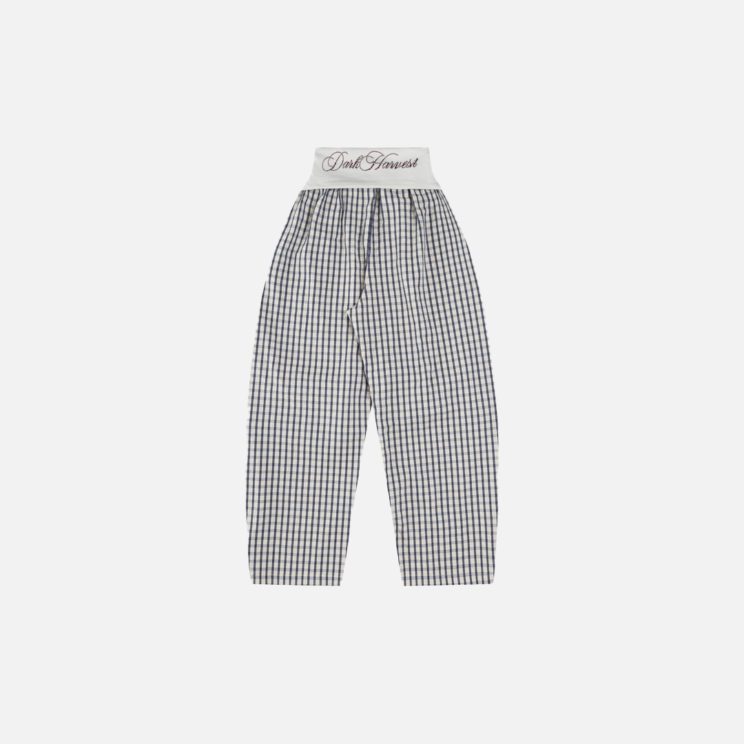 Y2K Diamond Plaid Pleated Wide Leg Pants - Luxuryurbanwear