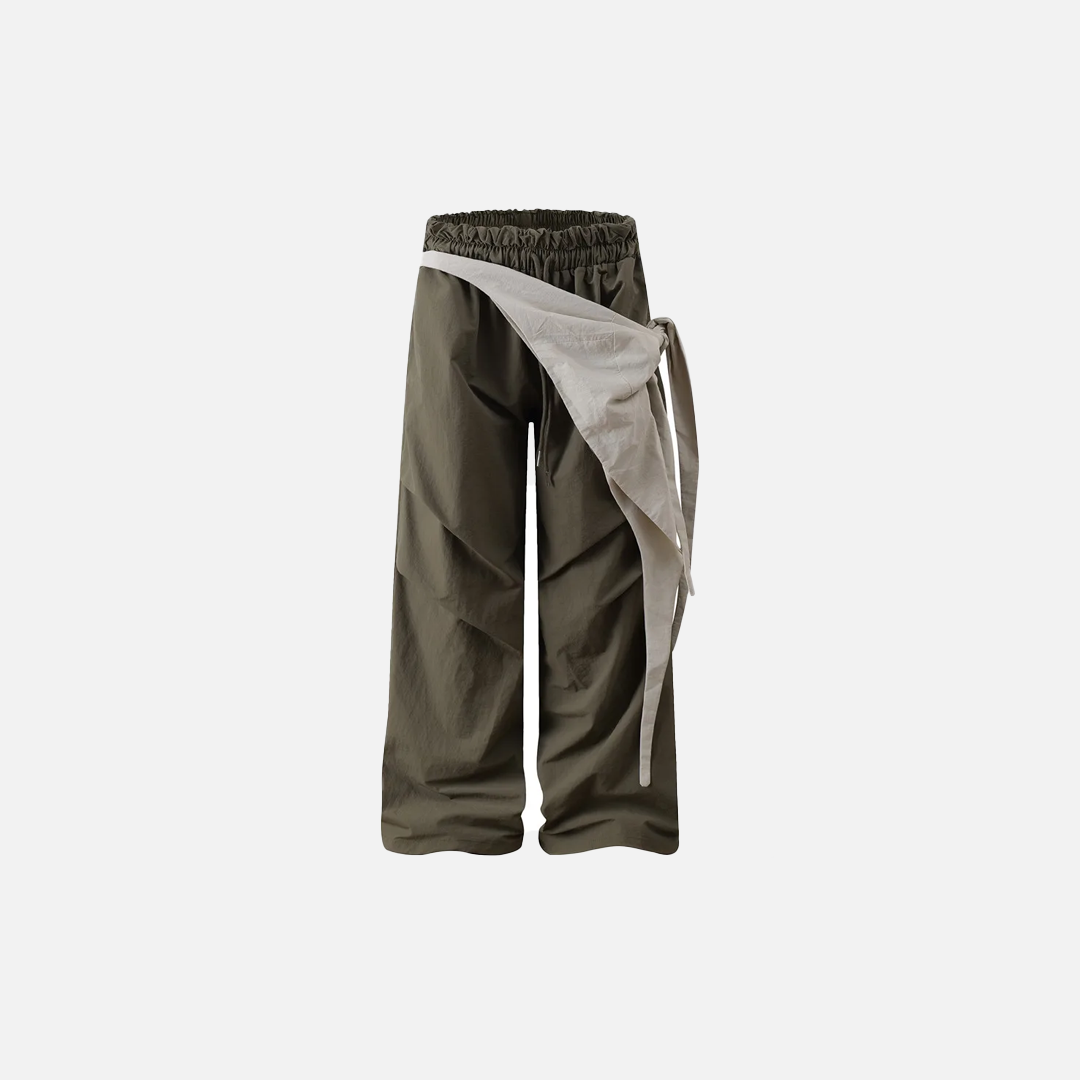 Y2K Men Hip Hop Elastic Patchwork Cargo Pants - Luxuryurbanwear