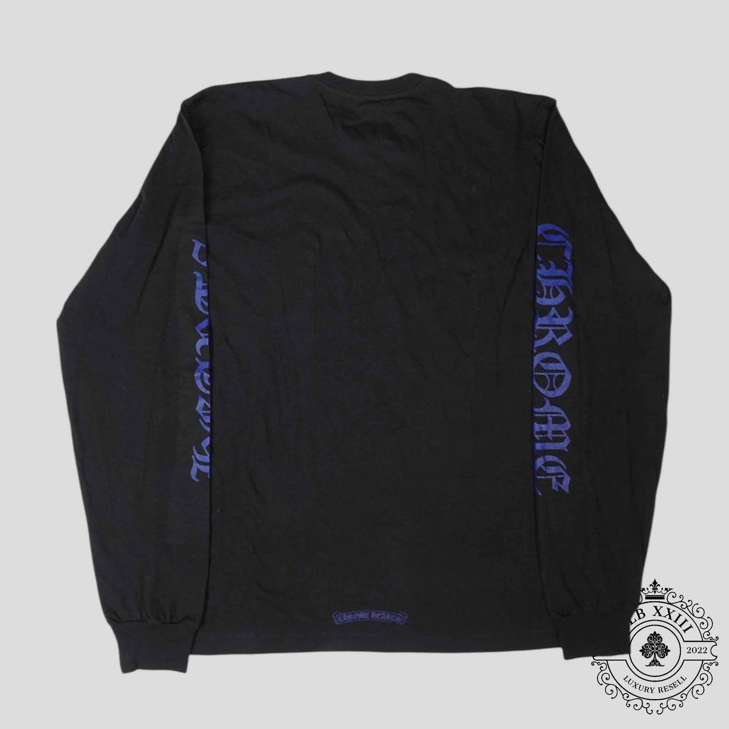 Chrome Hearts Neck Logo Long Sleeve in Black/Blue