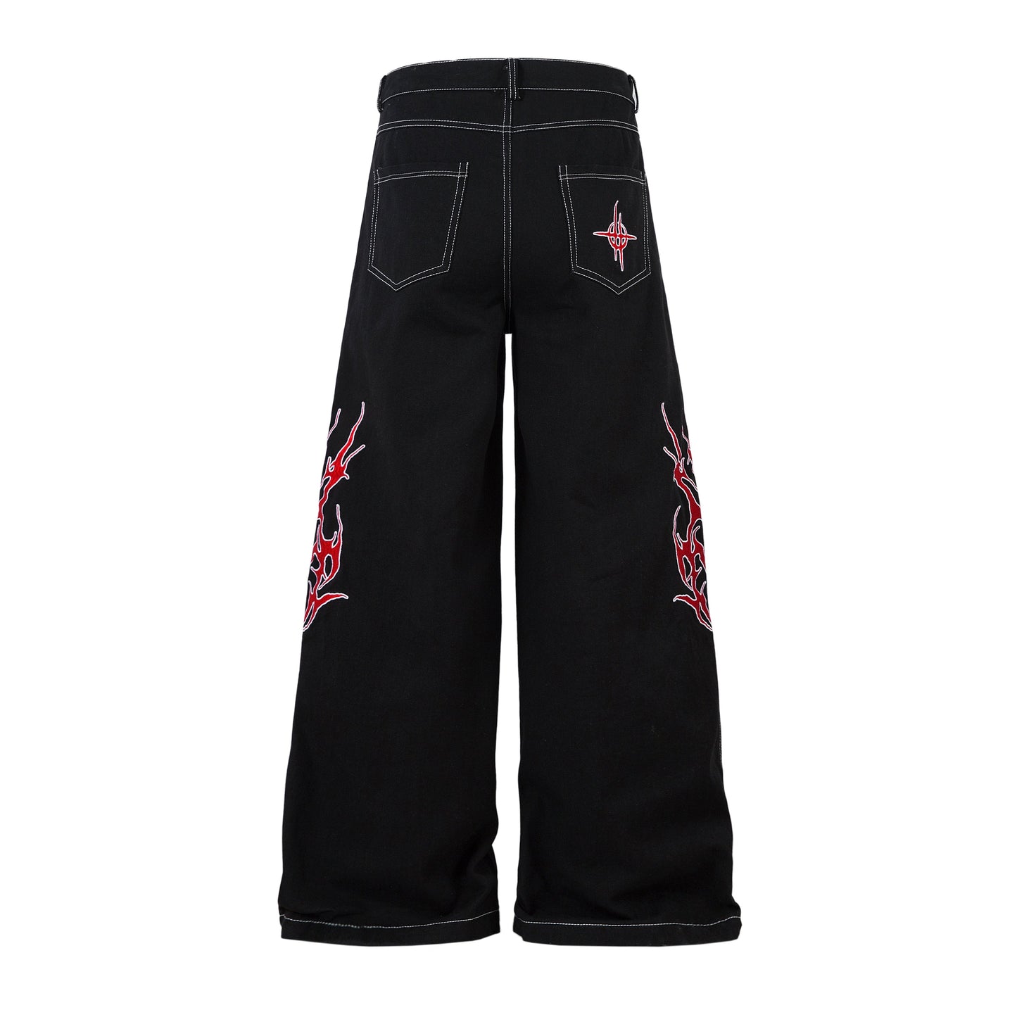 Flame Graphic | Baggy Jeans - Luxuryurbanwear