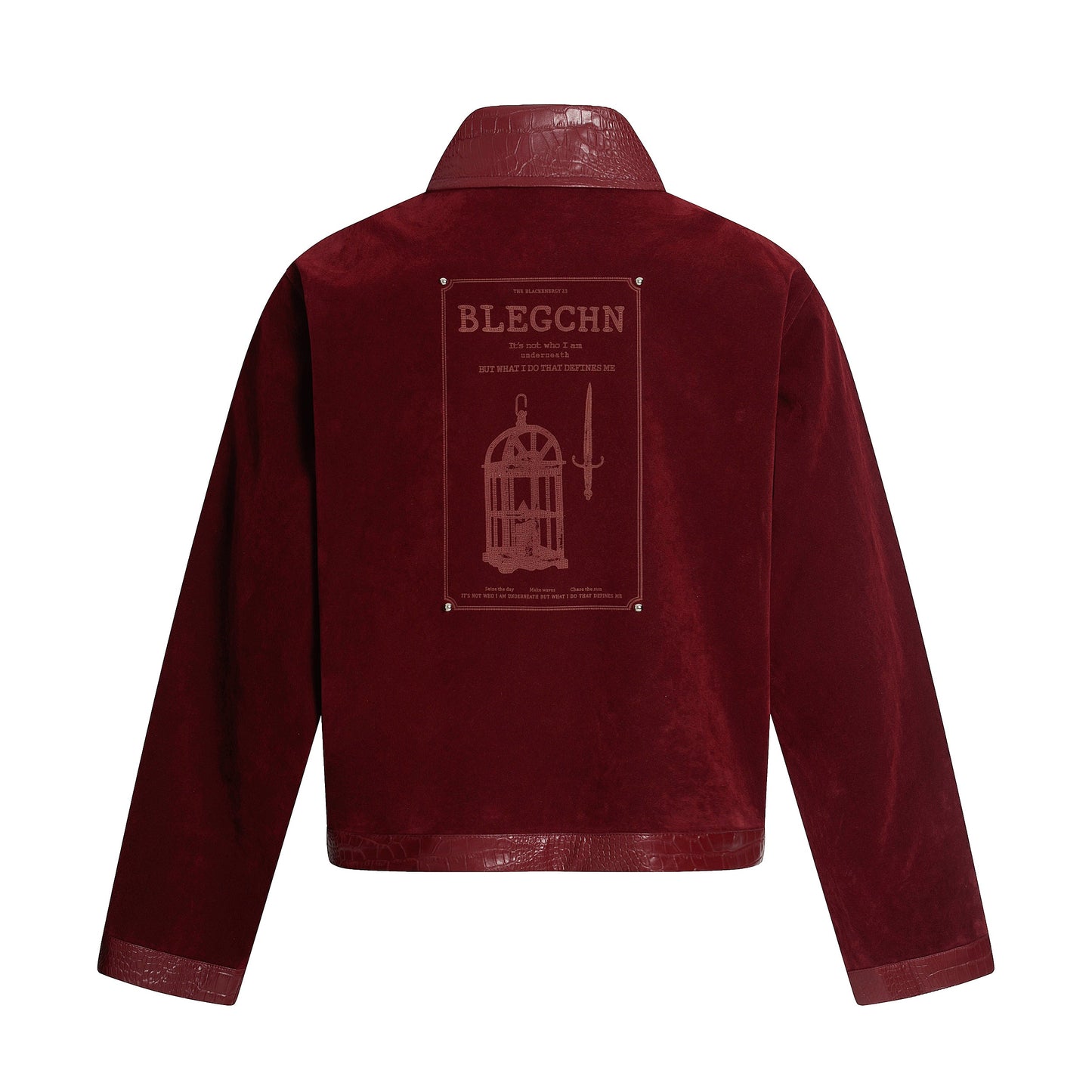Studded Suede Croc | Motorcycle Jacket - Luxuryurbanwear