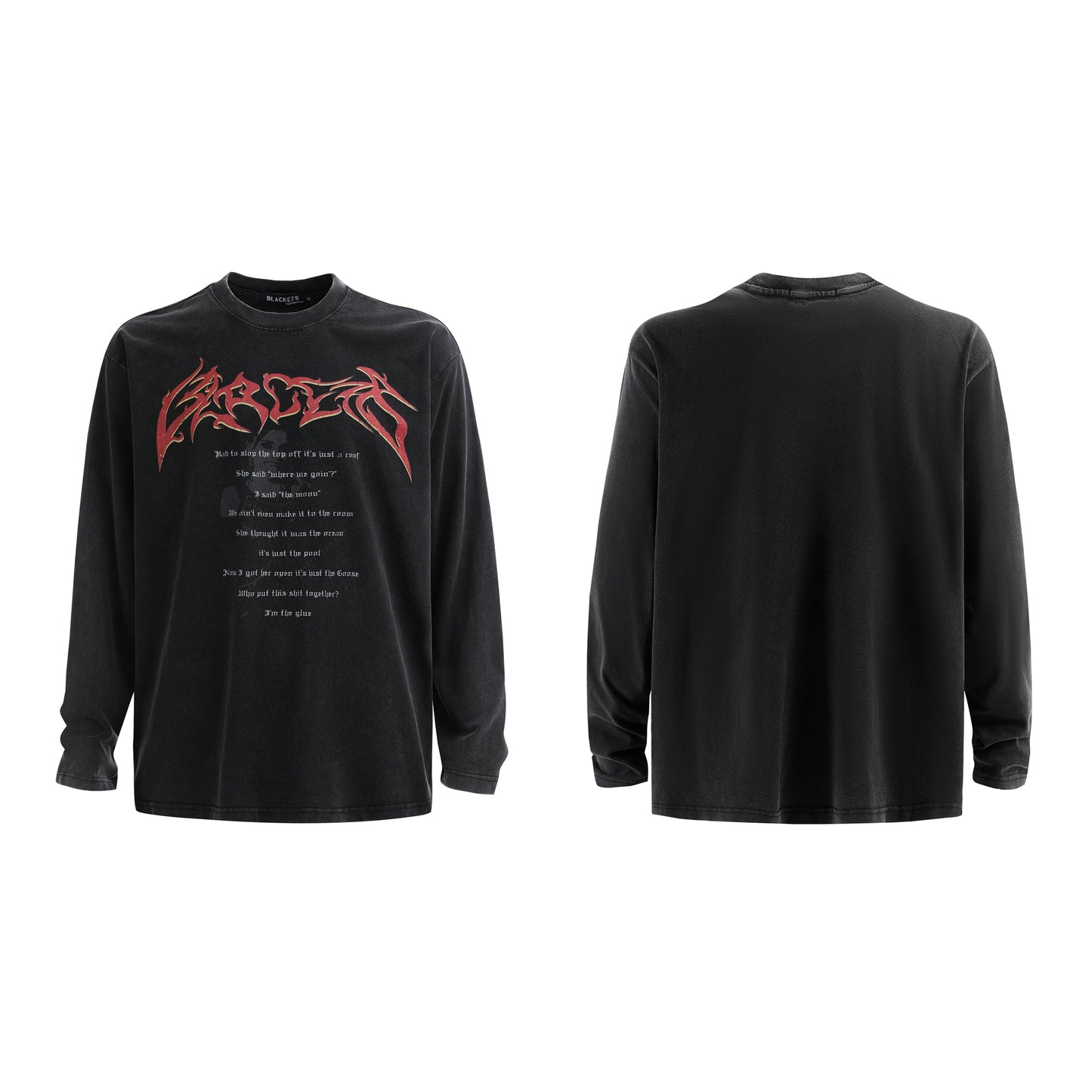 Archive Gothic Letter | Washed Sweatshirt - Luxuryurbanwear