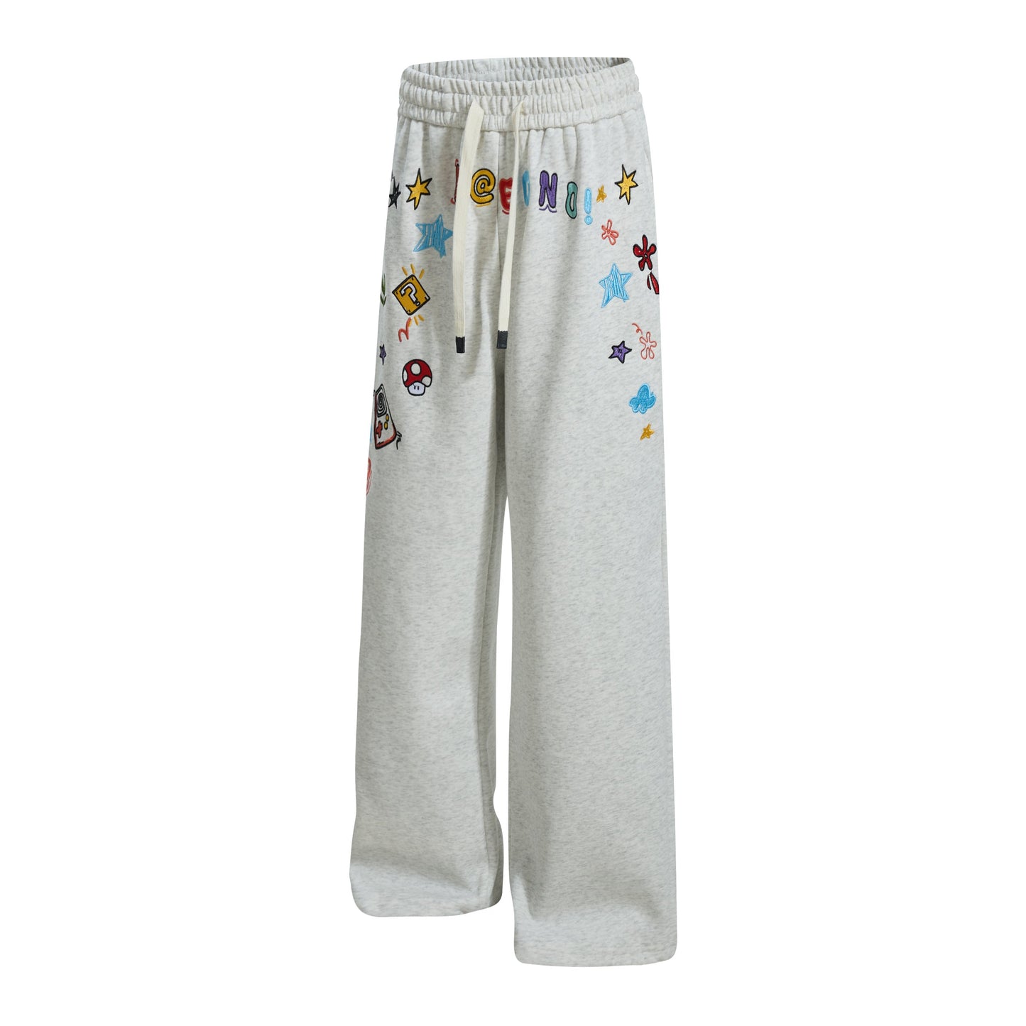 Cartoon Patch Decor | Loose Sweatpants - Luxuryurbanwear