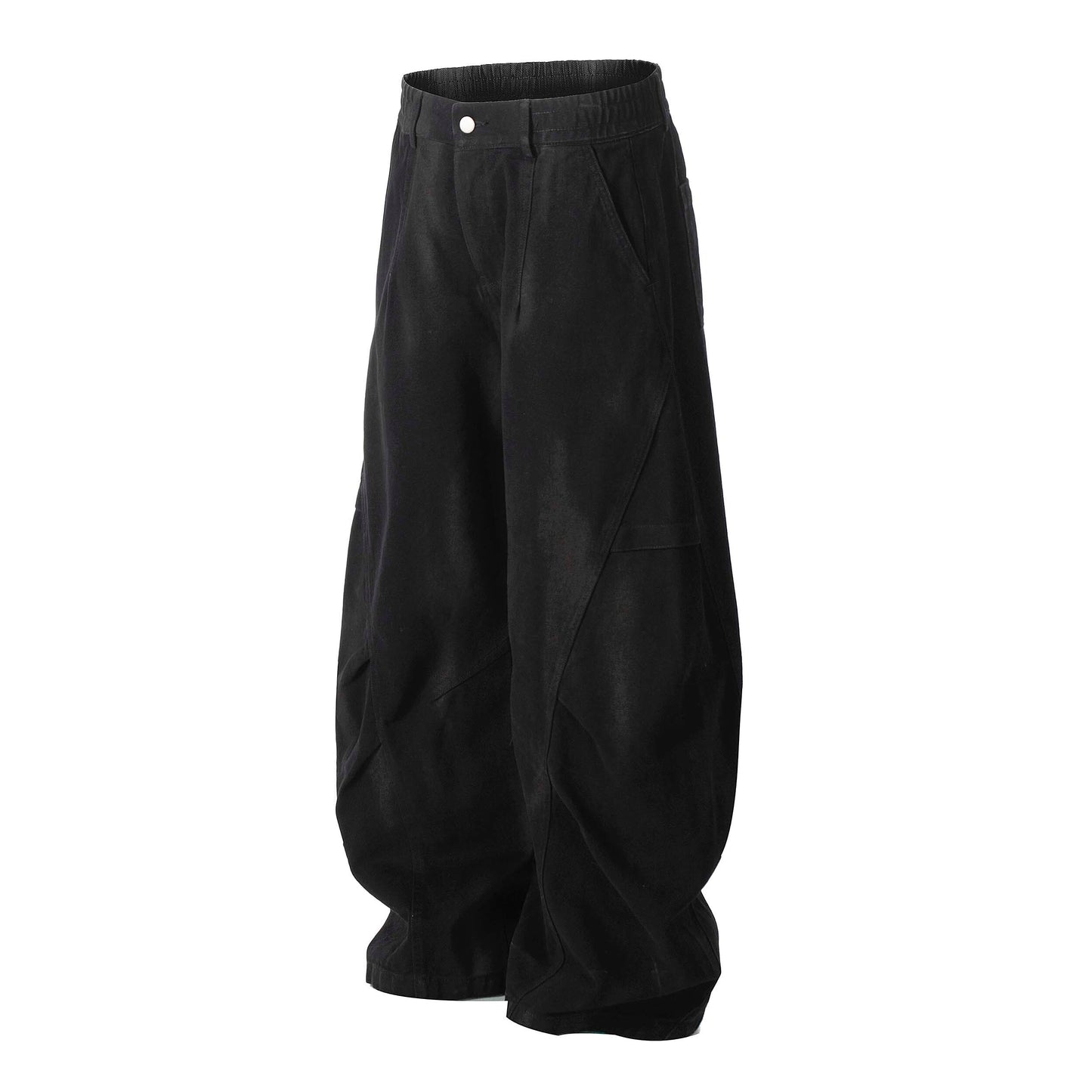 Tie-Waist Flow | Wide Leg Pleated Pants - Luxuryurbanwear