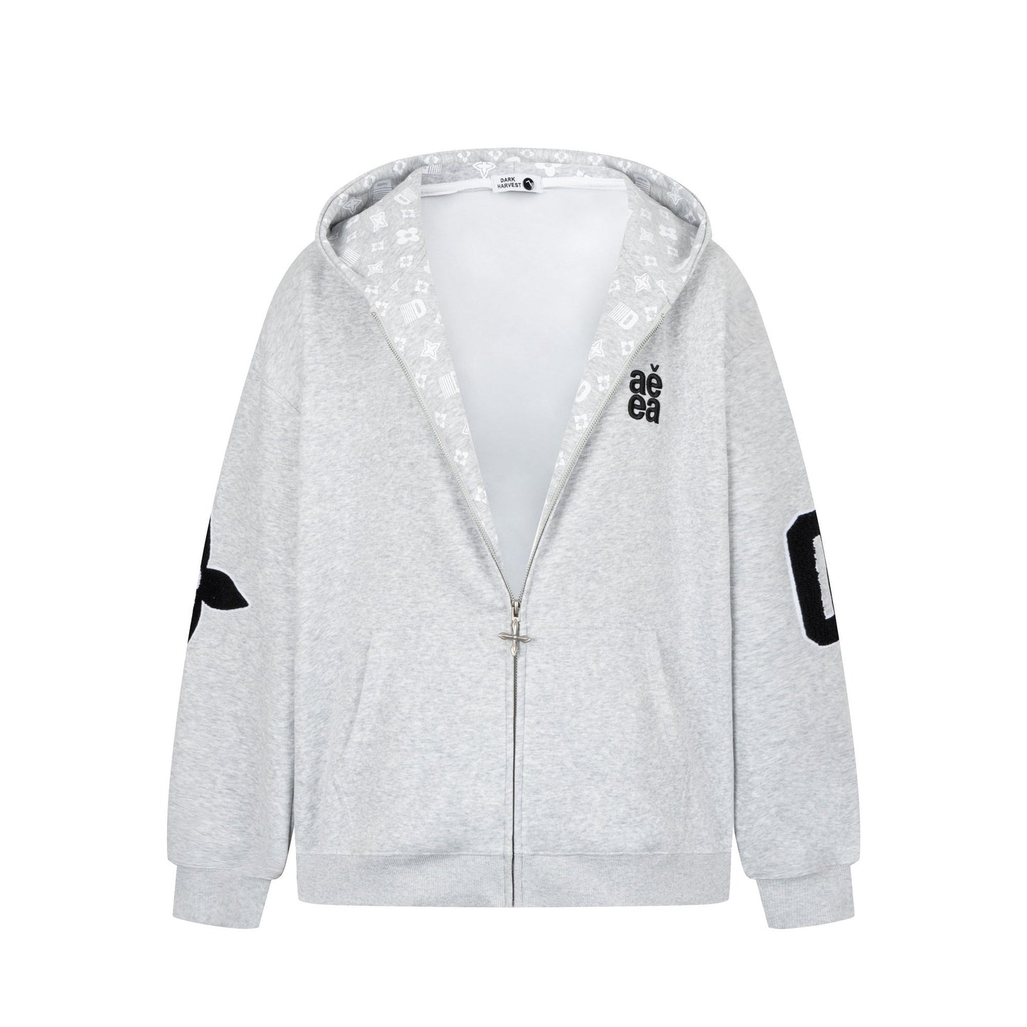 Varsity 08 | Graphic Zip-Up Hoodie - Luxuryurbanwear