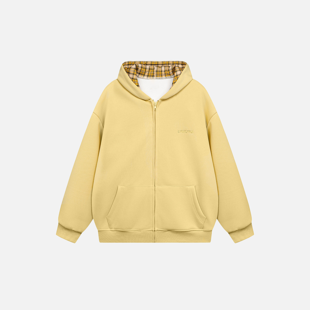 Stylish American Vibe Loose Zip-Up Hooded Sweatshirt - Luxuryurbanwear