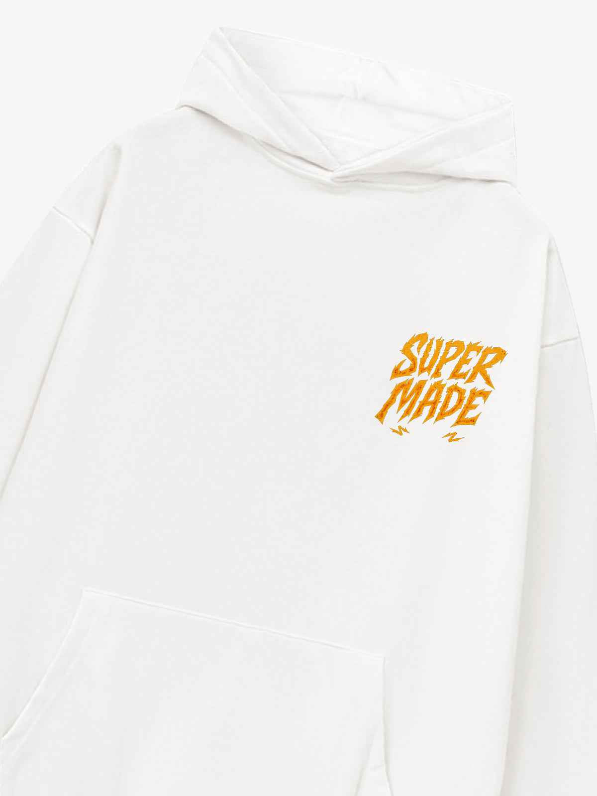 Distressed Graphic Bold Angel Wings Design Hoodie