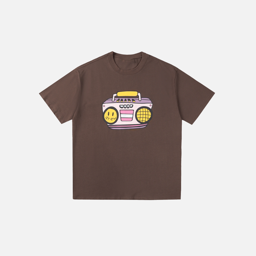 Elevated Radio Printed Loose Fit Short Sleeve T-Shirt - Luxuryurbanwear