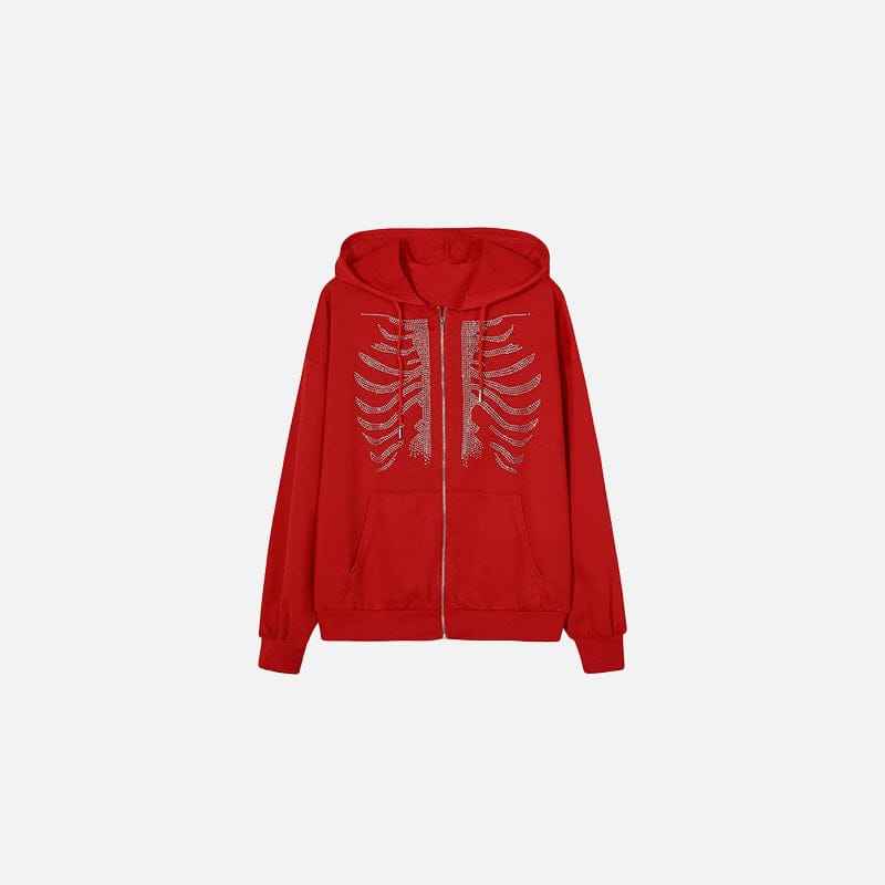 Zip Up Hoodie Bone Chill