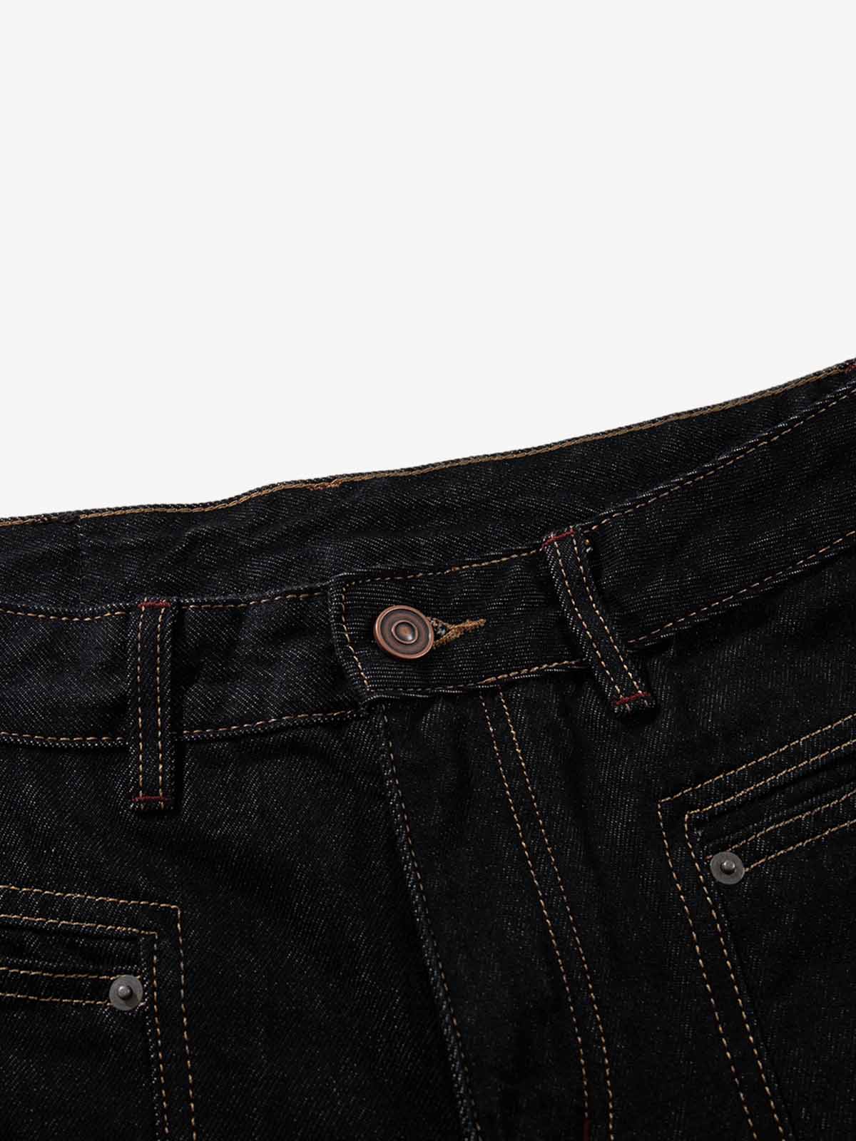 Dark Gothic Graphic Wide-Leg Jeans - Luxuryurbanwear
