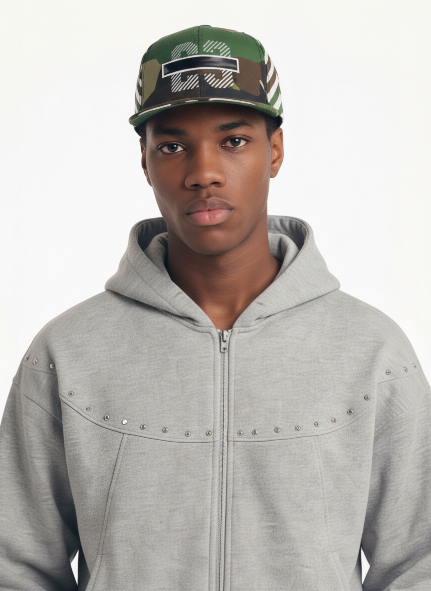 Graphic 23 Panel Contrast Snapback Cap - Luxuryurbanwear