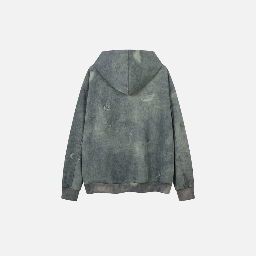 Unisex Distressed Oversized Grunge Retro Hoodie - Luxuryurbanwear