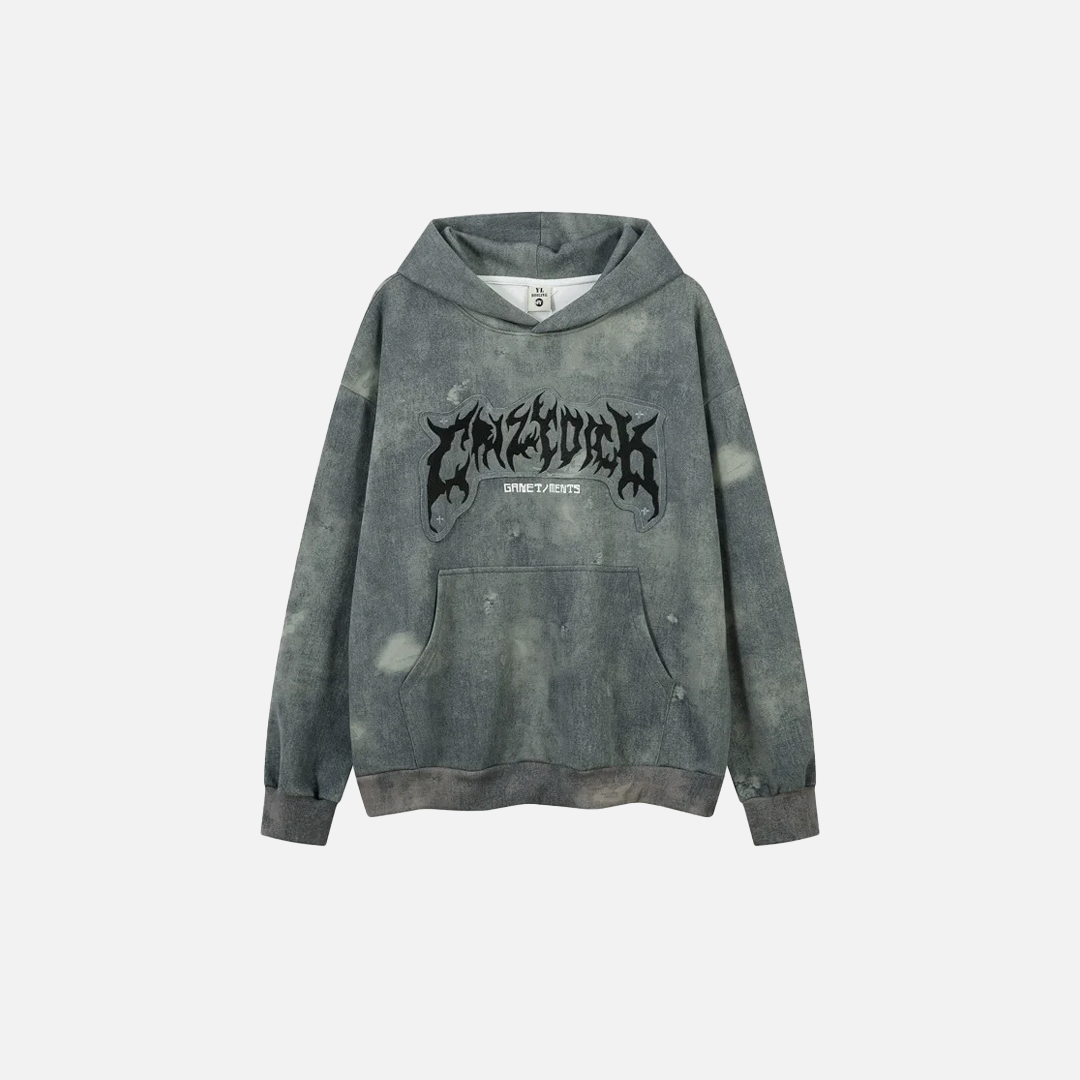 Unisex Distressed Oversized Grunge Retro Hoodie - Luxuryurbanwear