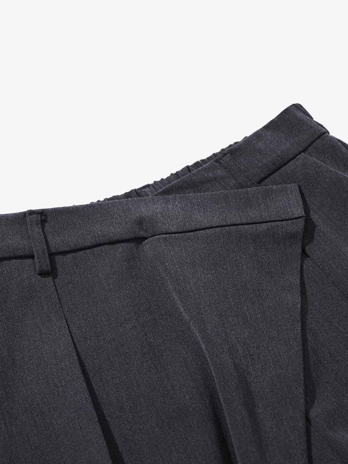 Retro Asymmetric Waist Loose Wide-Leg Trousers