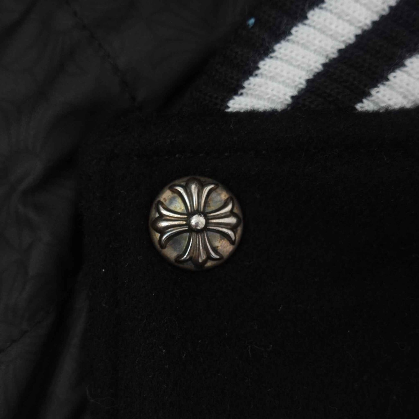 Chrome Hearts Eagle Patch Varsity Jacket