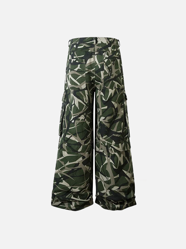 Streetwear Camouflage Loose Fit Printed Cargo Pants - Luxuryurbanwear
