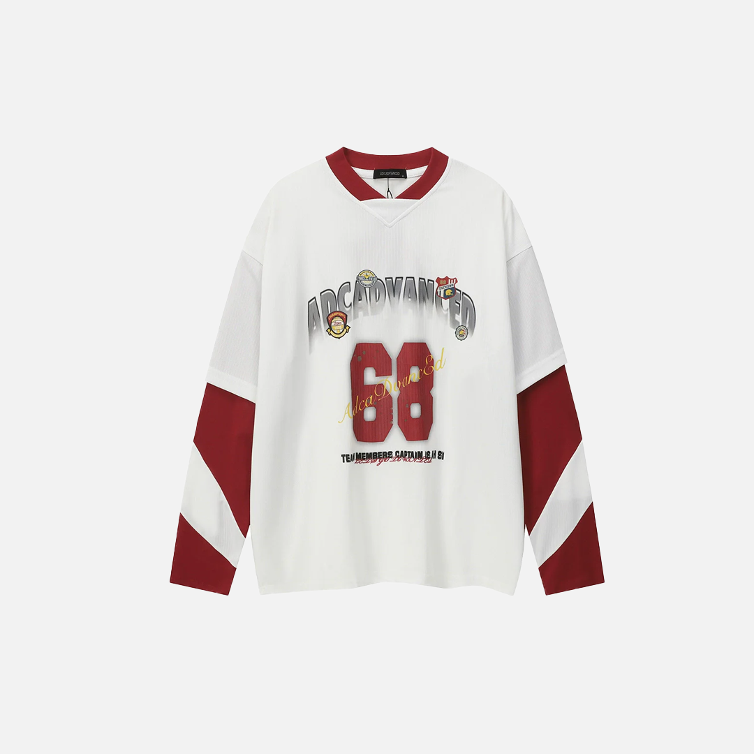 Color Block Patchwork O-Neck Long Sleeve T-Shirt - Luxuryurbanwear
