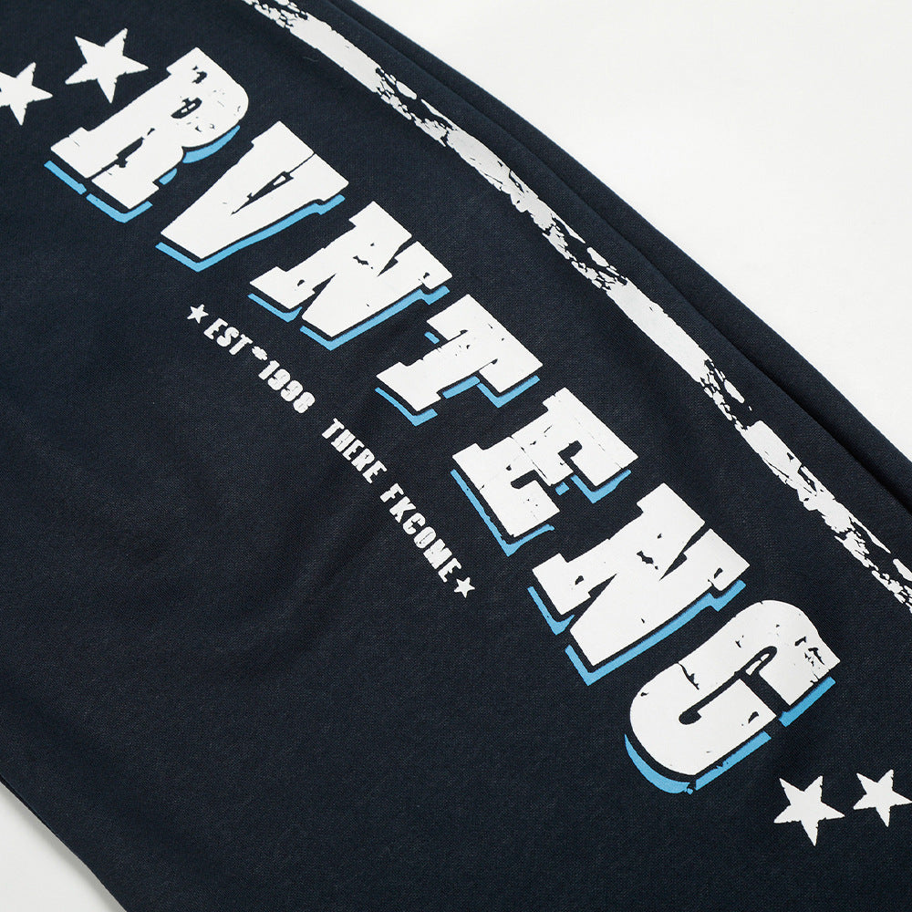 LUW Letter Print Streetwear Wide Leg Pants R003 - Luxuryurbanwear