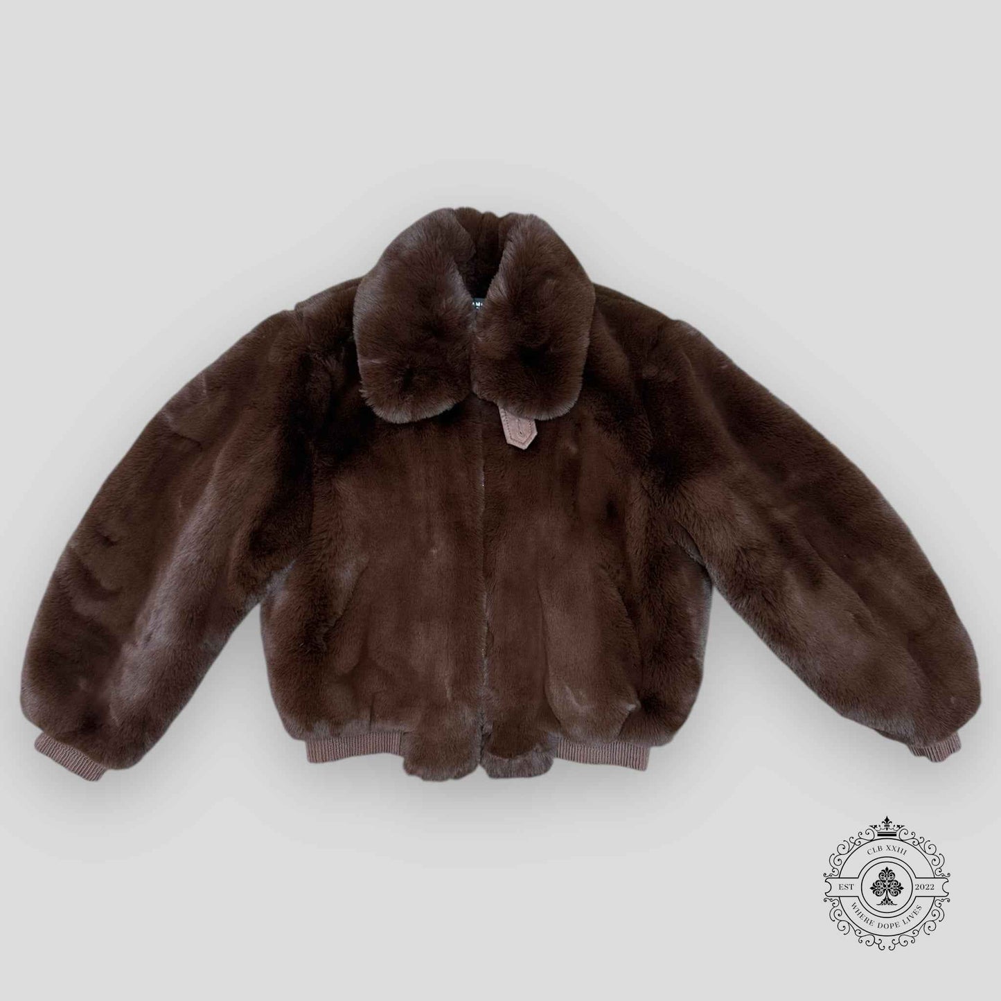 Amiri Cropped Faux Fur Zip Up