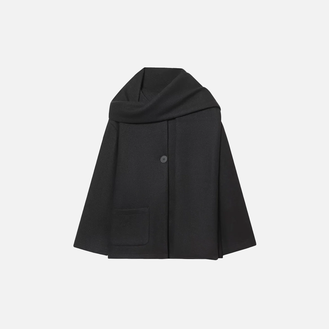 Stylish Warm Flexible Blend with-scarf Jacket - Luxuryurbanwear