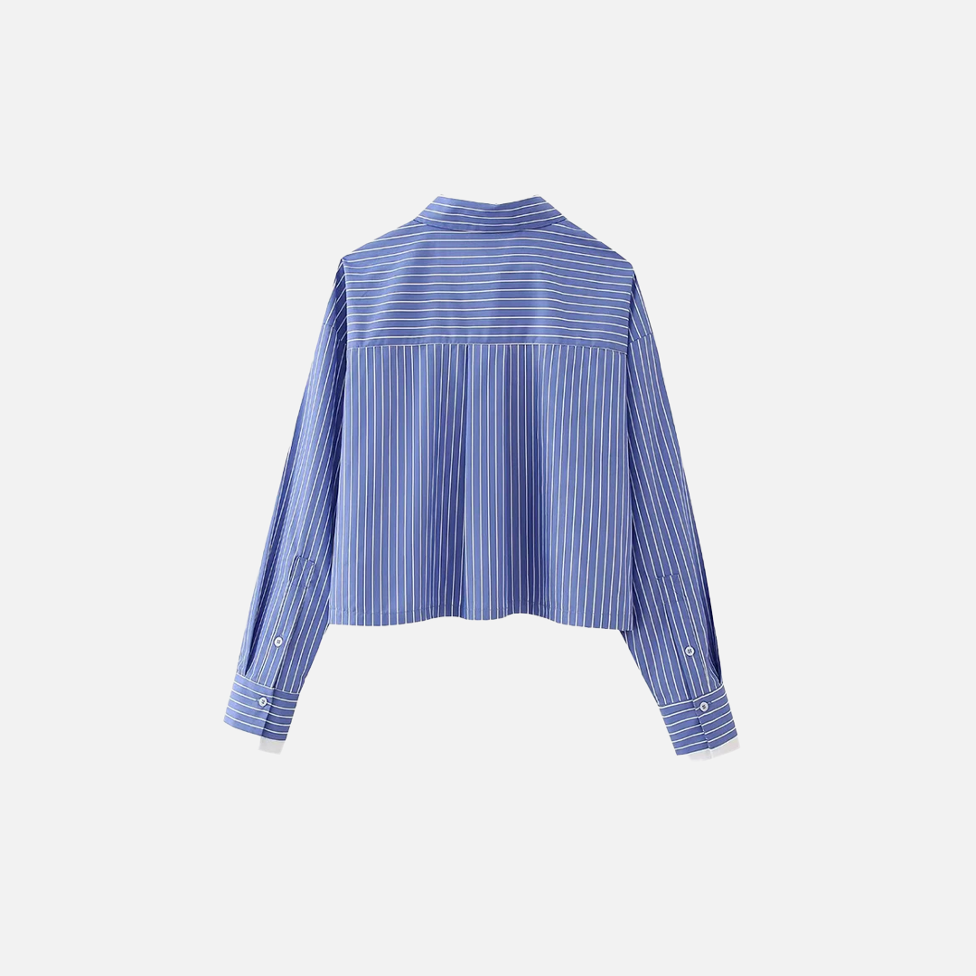Y2K Striped Single Breasted Lapel Neck Casual Shirt - Luxuryurbanwear