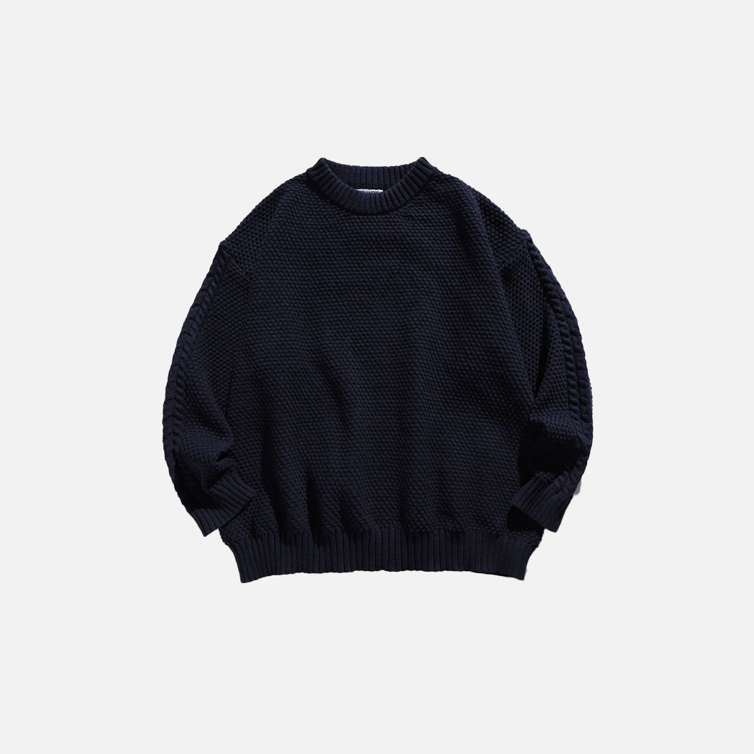 Cozy Solid Vintage Loose Knit Jumper Sweater - Luxuryurbanwear