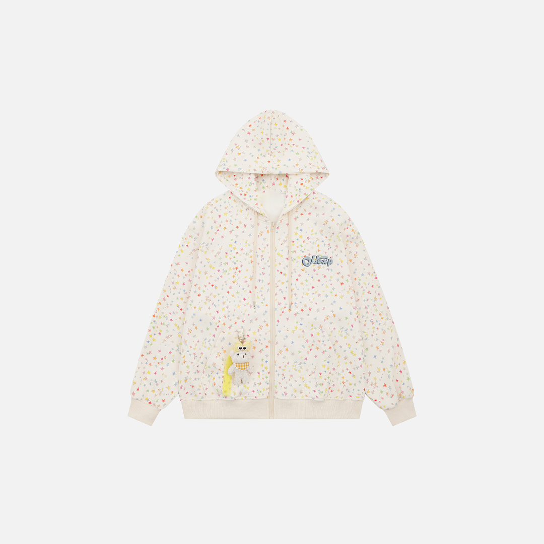 Y2K Unique American Design Starry Hooded Sweatshirt - Luxuryurbanwear