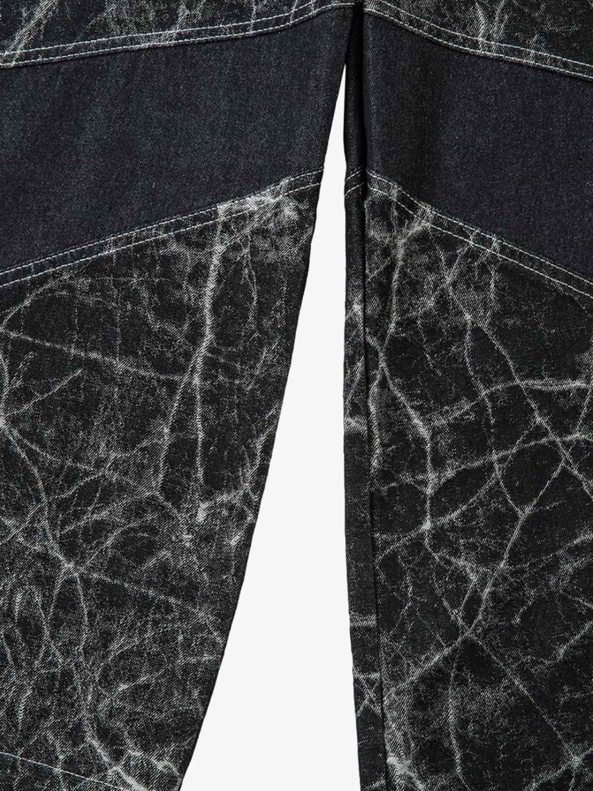 Deconstructed Split Tie-Dye Jeans - Luxuryurbanwear